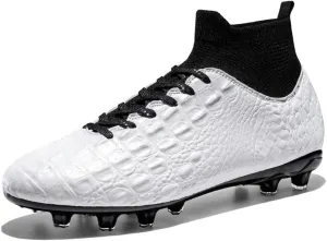 VAXAV Unisex's Fashion Sports High-Top FG Trainers Cleats Football Sneakers Long Studs AG Soccer Shoes