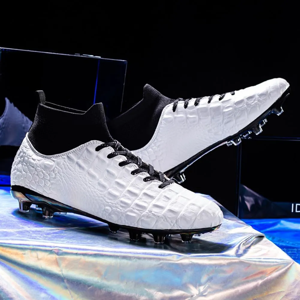 VAXAV Unisex's Fashion Sports High-Top FG Trainers Cleats Football Sneakers Long Studs AG Soccer Shoes