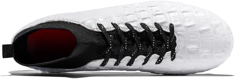 VAXAV Unisex's Fashion Sports High-Top FG Trainers Cleats Football Sneakers Long Studs AG Soccer Shoes