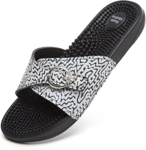 Vegan Leather Reflexology Massage Sandals - Indoor Sandals