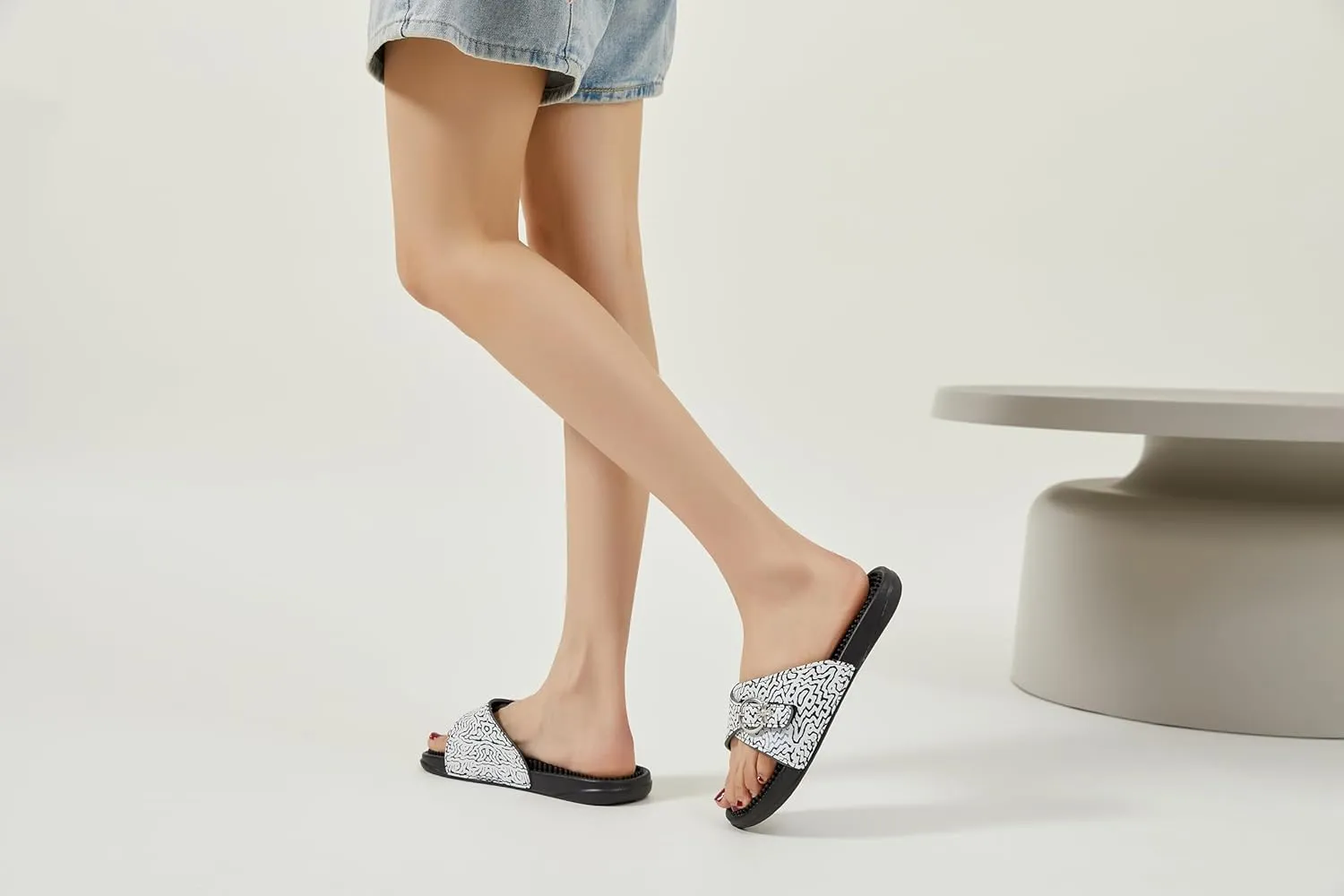 Vegan Leather Reflexology Massage Sandals - Indoor Sandals