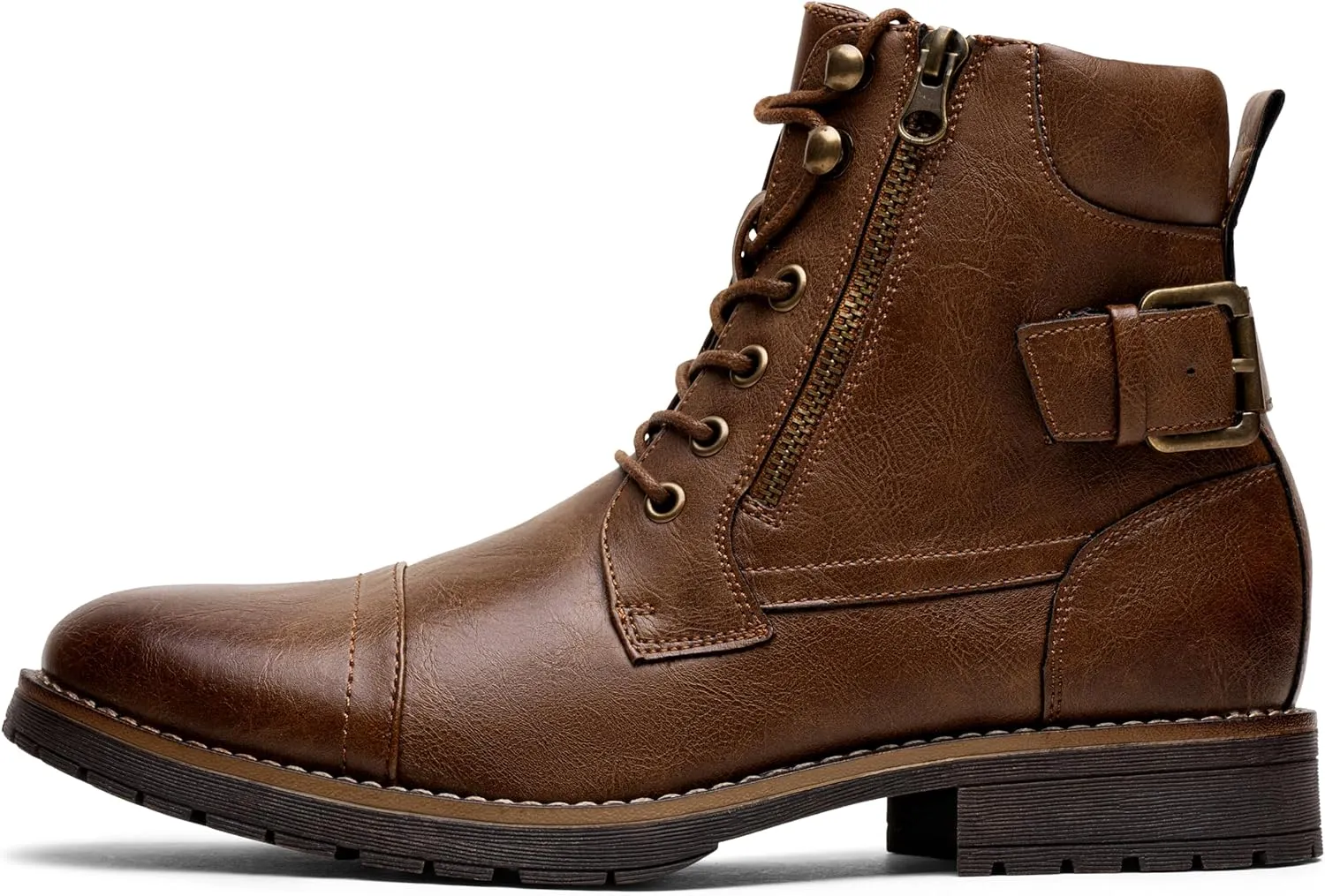 Vostey Men's Boots Boots for Men Casual Boots Motorcycle Combat Ankle Dress Boots Mens