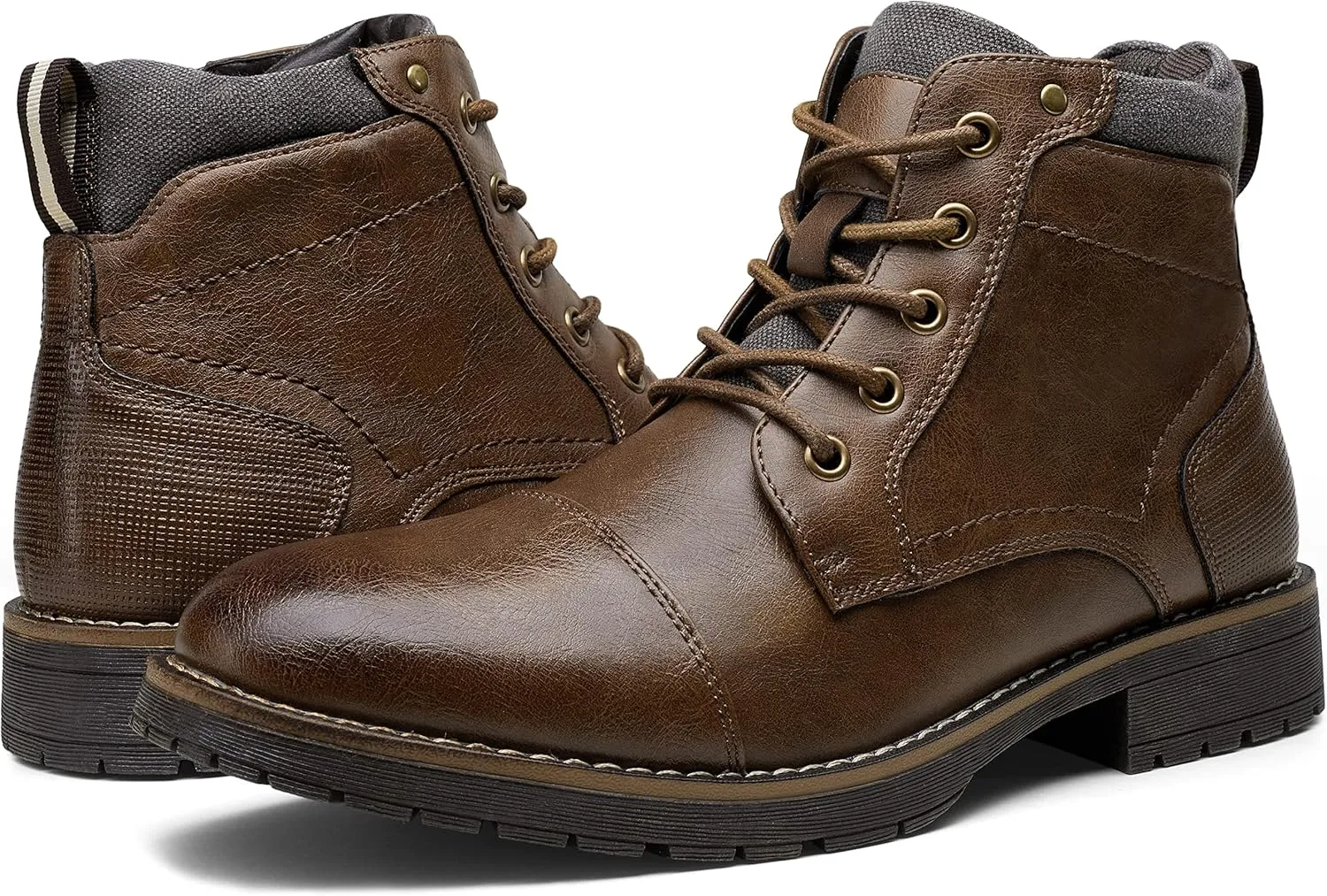Vostey Men's Boots Boots for Men Casual Boots Motorcycle Combat Ankle Dress Boots Mens