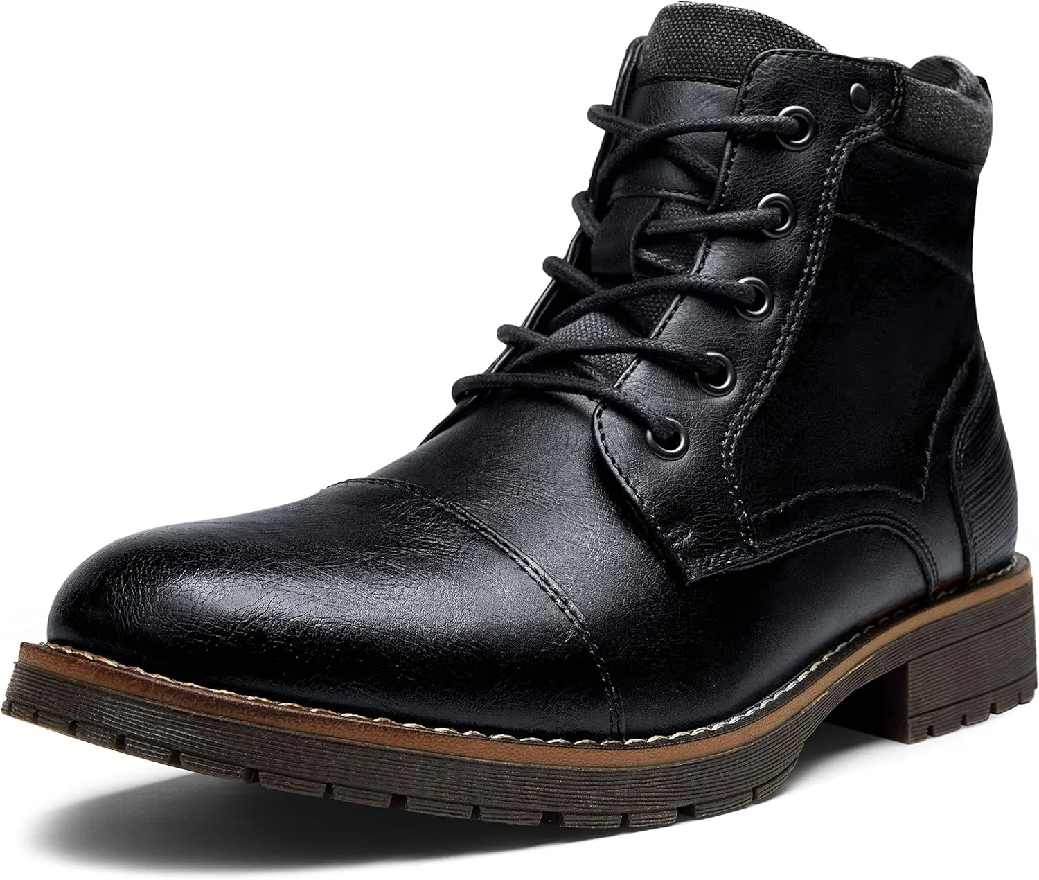 Vostey Men's Boots Boots for Men Casual Boots Motorcycle Combat Ankle Dress Boots Mens