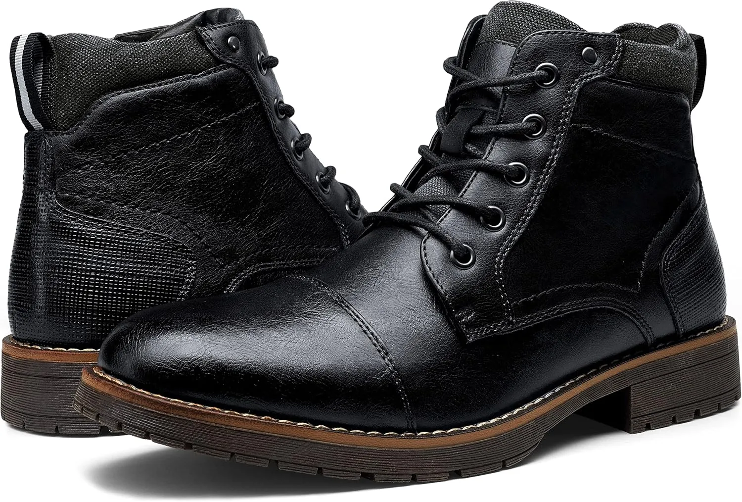 Vostey Men's Boots Boots for Men Casual Boots Motorcycle Combat Ankle Dress Boots Mens