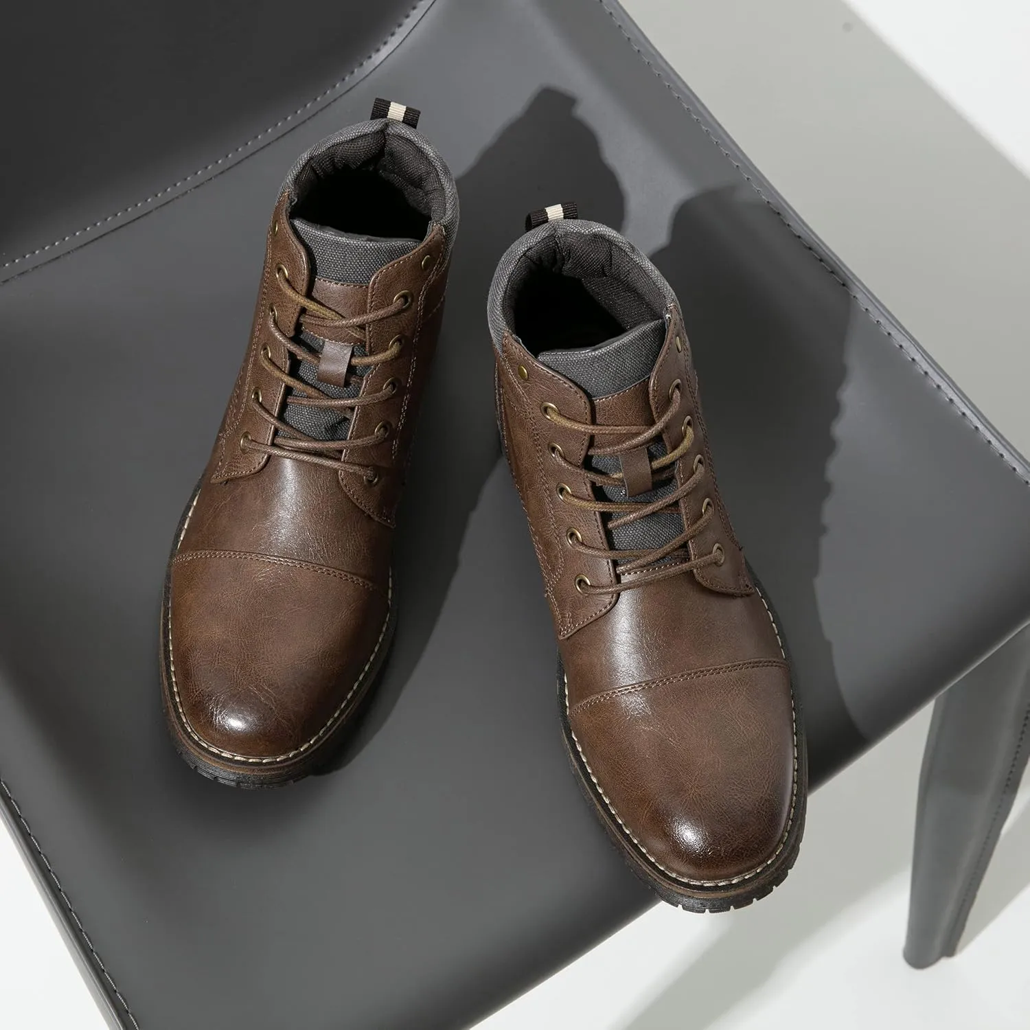 Vostey Men's Boots Boots for Men Casual Boots Motorcycle Combat Ankle Dress Boots Mens