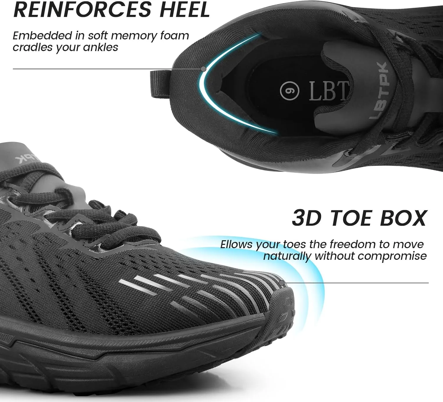 Walking Shoes for Women- Lightweight, Slip On, Breathable Sneakers for Running, Walking, Jogging, Gym