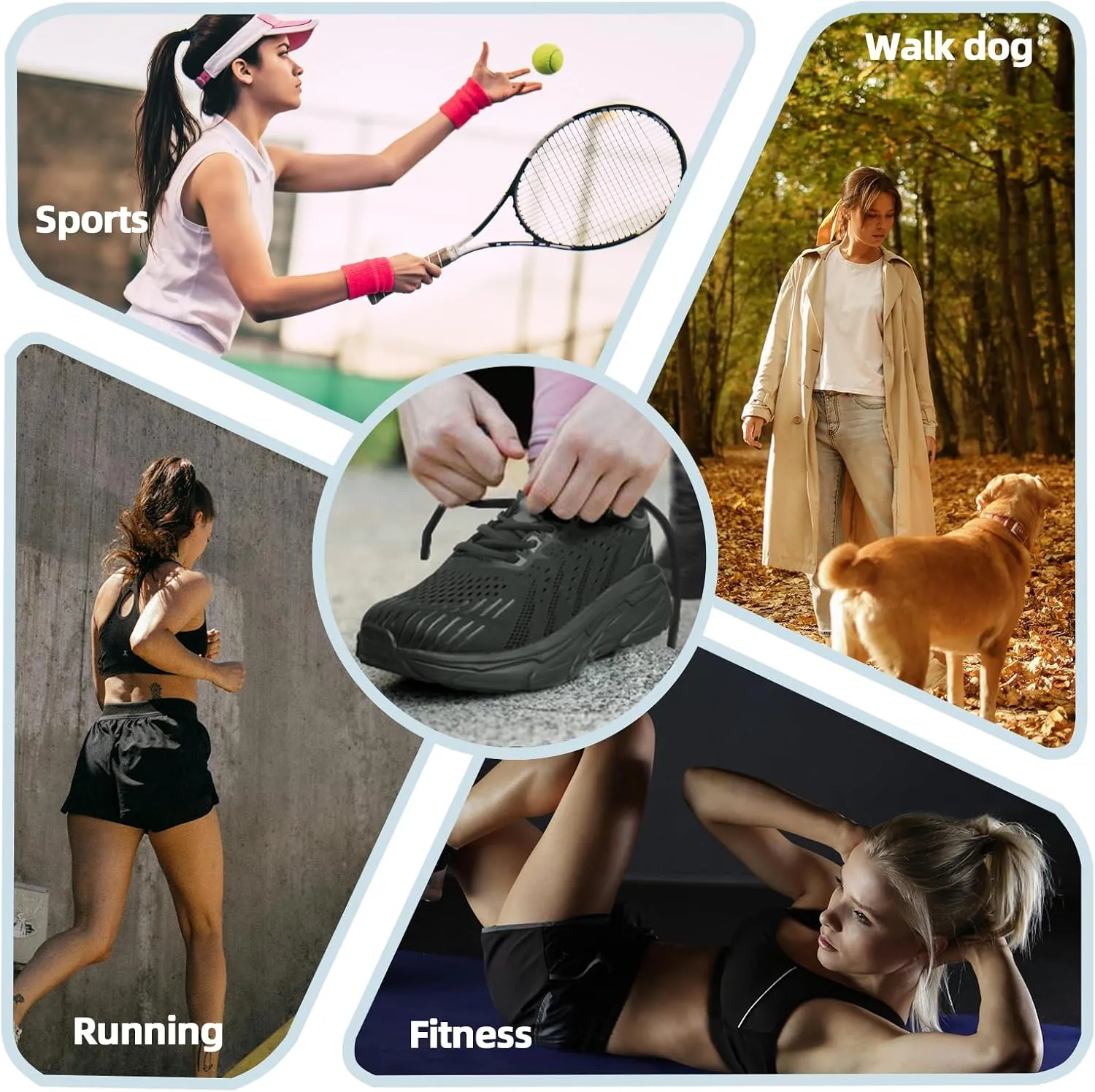 Walking Shoes for Women- Lightweight, Slip On, Breathable Sneakers for Running, Walking, Jogging, Gym