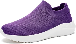 Walking Shoes Womens Slip on Sneakers with Memory Foam Casual Comfortable Non Slip Work Shoes Arch Support Loafers