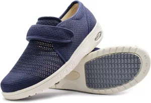 W&LESVAGO Breathable Lightweight Adjustable Diabetic Shoes Wide Width Air Cushion Walking Sneakers for Women Swollen Feet