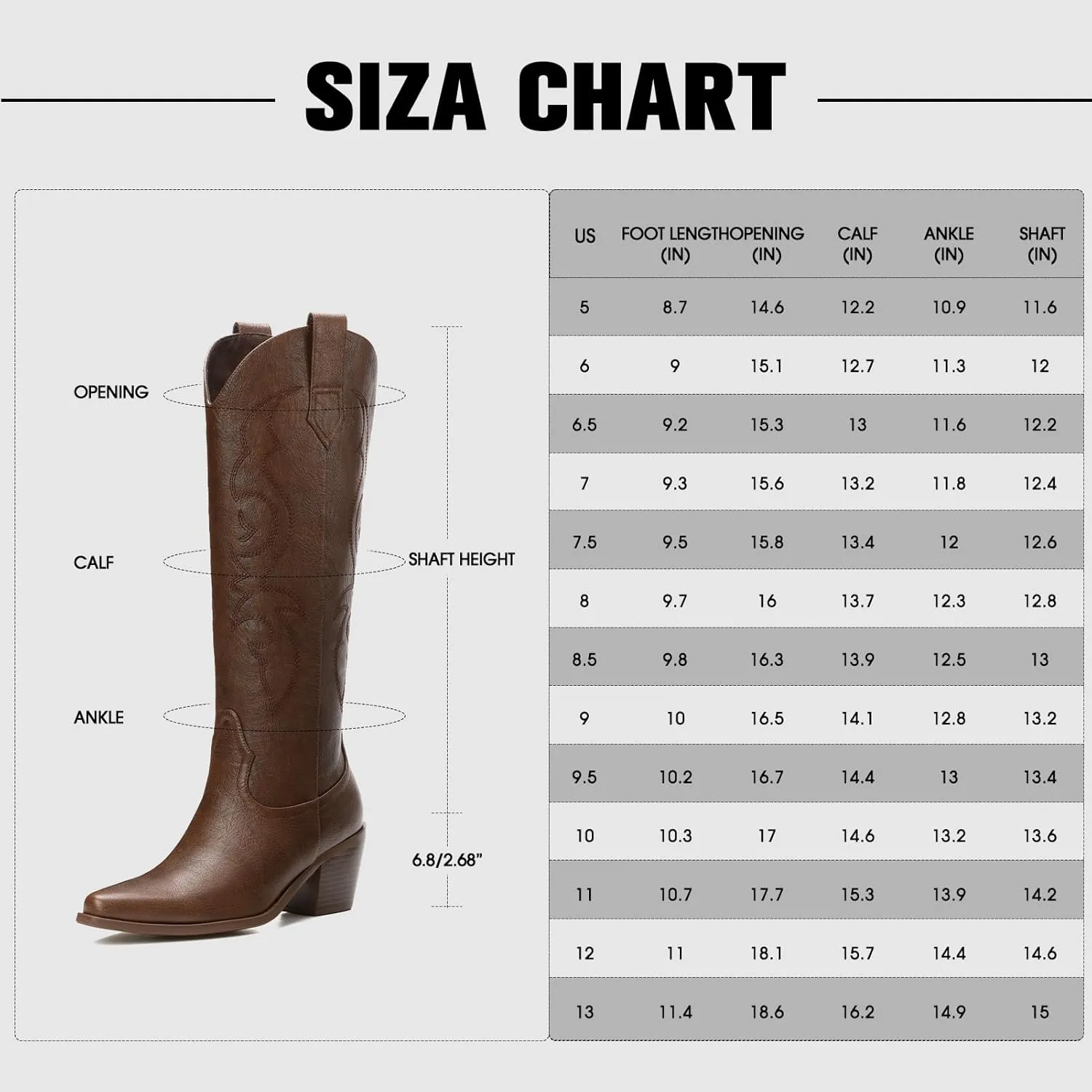 White Cowboy Boots for Women - Wide Calf Rhinestone Cowgirl Boots, Women Knee High Western Boots, Glitter Sparkly Ladies Tall Boots with Classic Embroidery and Side Zipper, Retro Classic Country Boots Pull On for Ladies