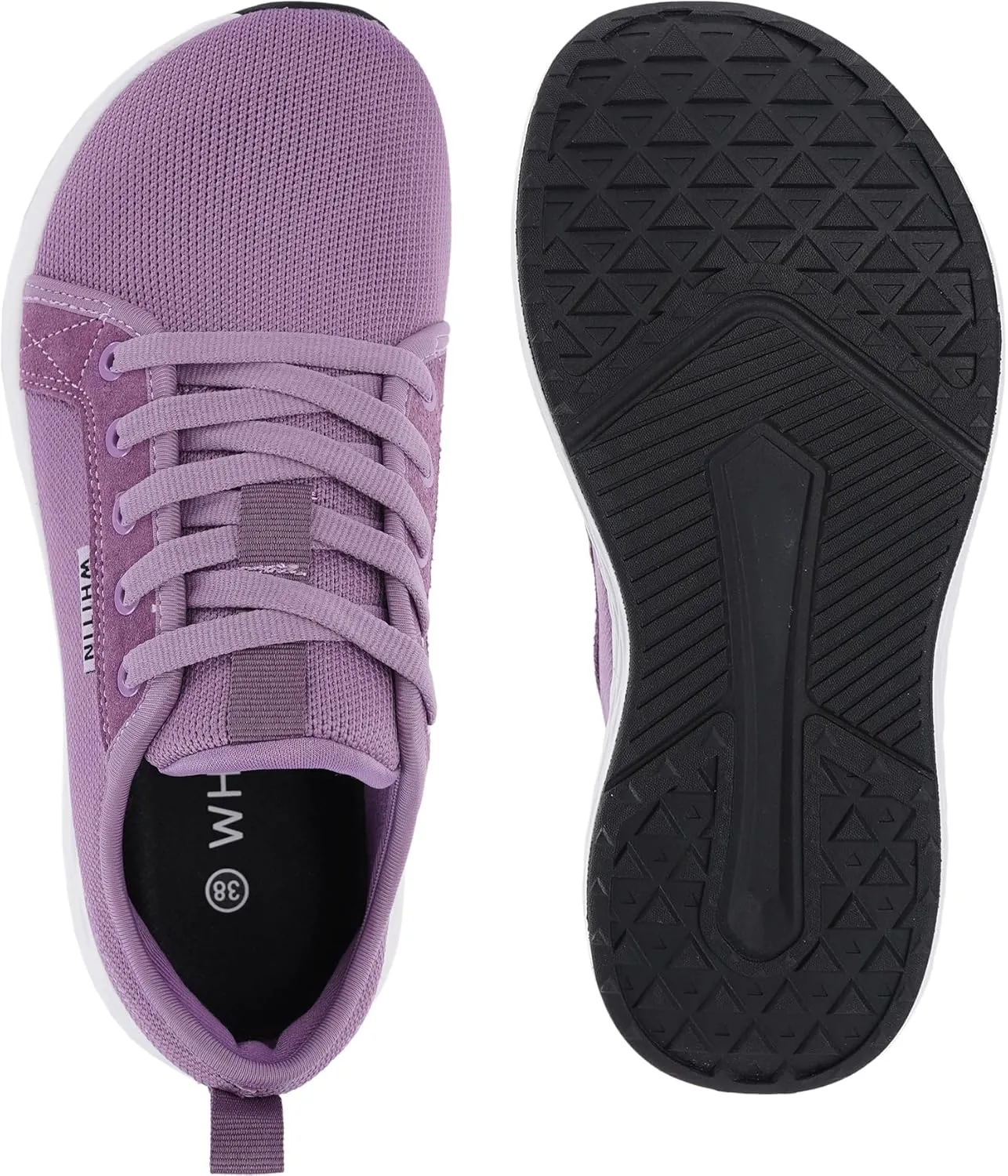 WHITIN Women's Wide Toe Box Shoes with Soft Smooth Inner | Wide Width Fashion Diabetic Sneakers | Zero Drop Sole