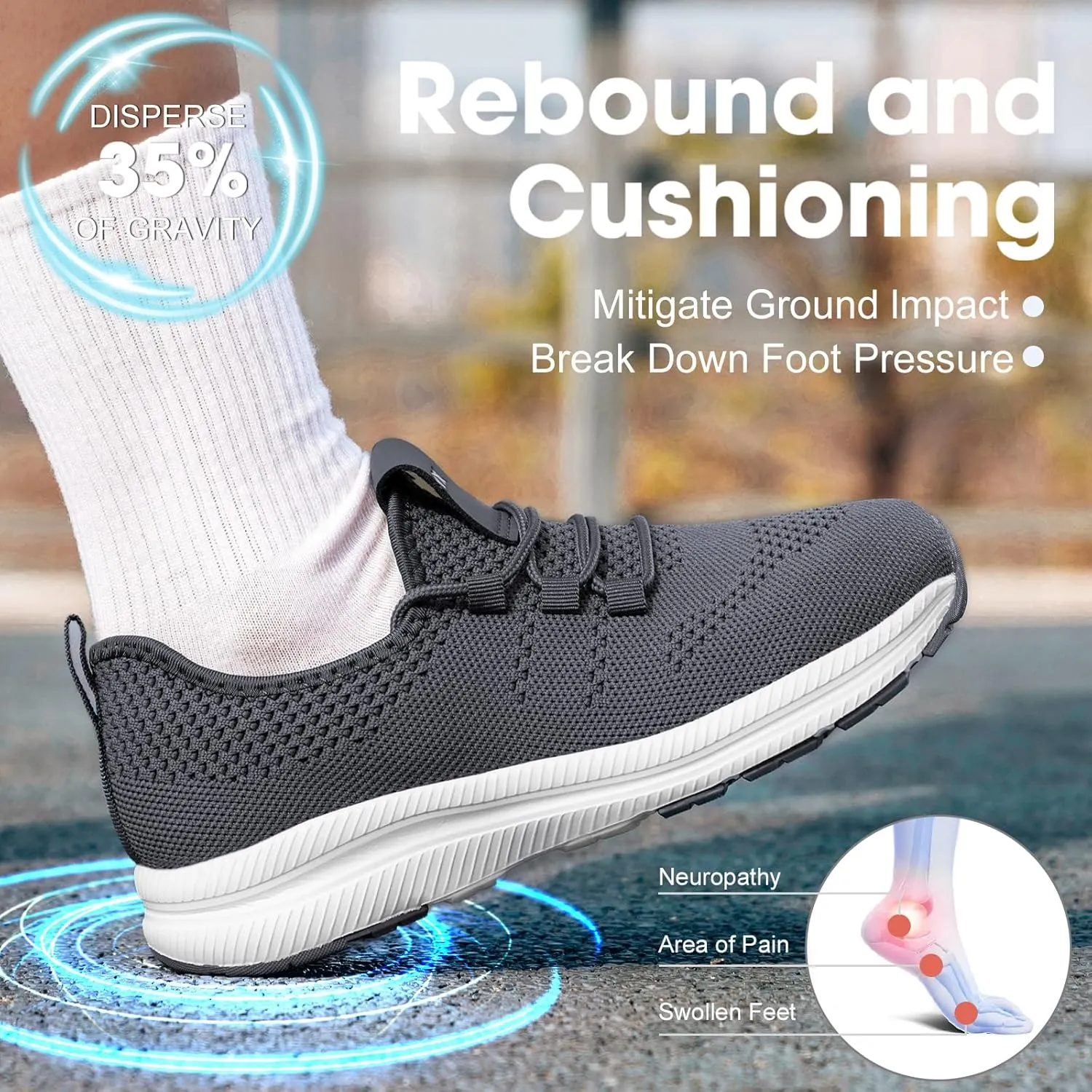 Wide Toe Box Shoes Women Non-Slip Wide Width Sneakers Ultra Light Extra Wide Road Running Shoes for Women Breathable Tennis Walking Gym Workout Trainer 6-12
