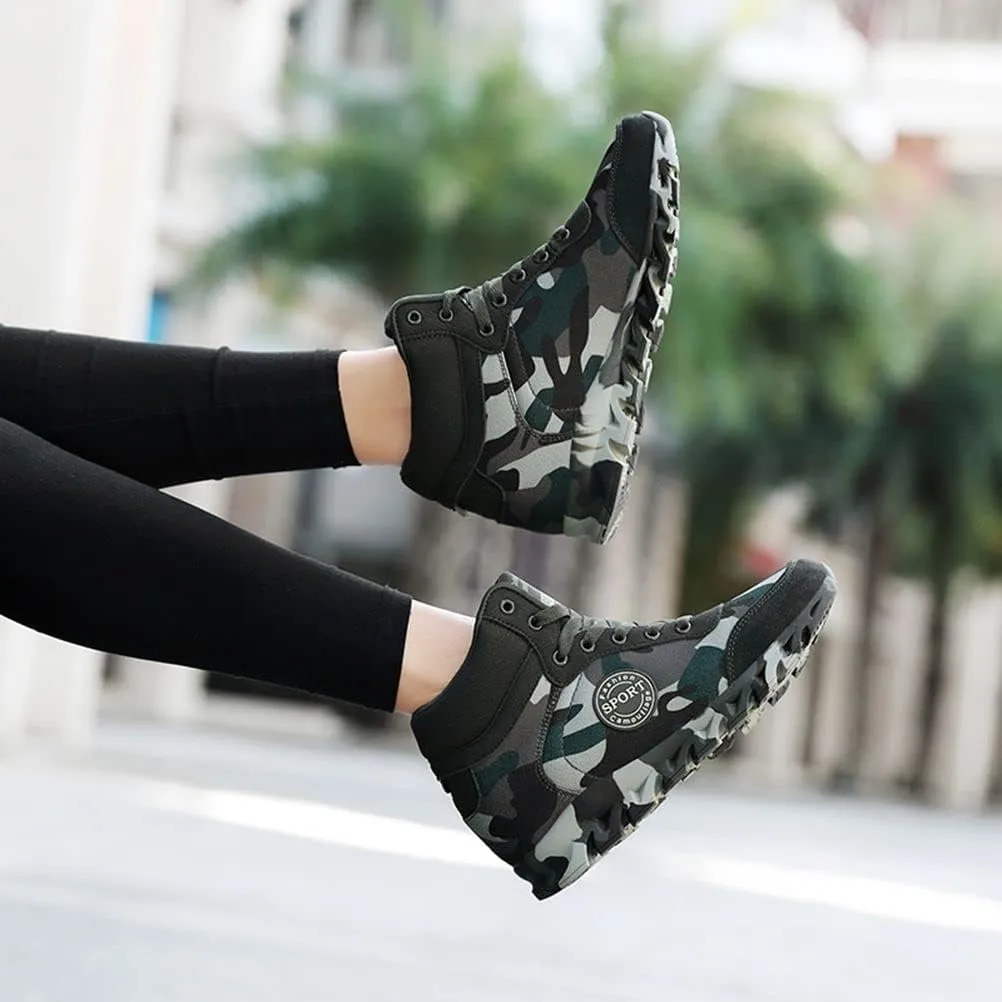 WILTENA Fashion Womens Invisible High-Heeled Sneakers Girls Wedge Platform Walking Casual Ladys Shoes