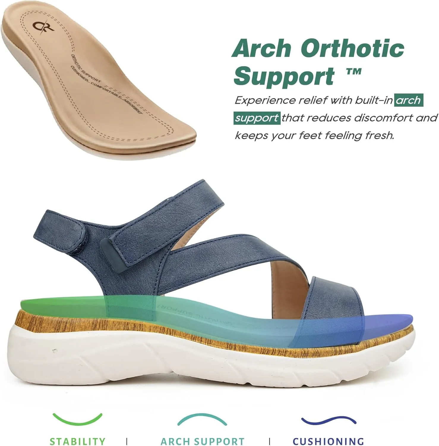 Women Arch Support Sandals Orthotic Comfortable Walking Sandals