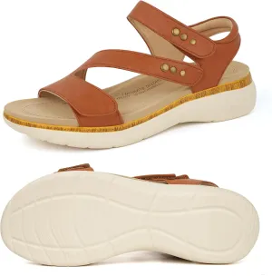 Women Comfortable Arch Support Sandals Cushioned Walking Sandals