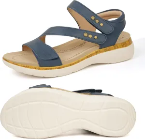 Women Comfortable Arch Support Sandals Cushioned Walking Sandals