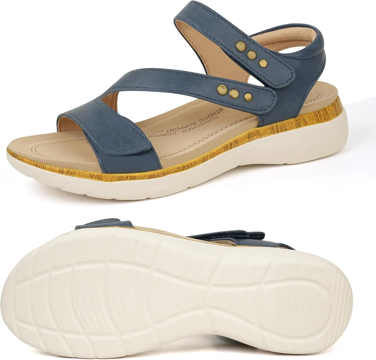 Women Comfortable Arch Support Sandals Cushioned Walking Sandals