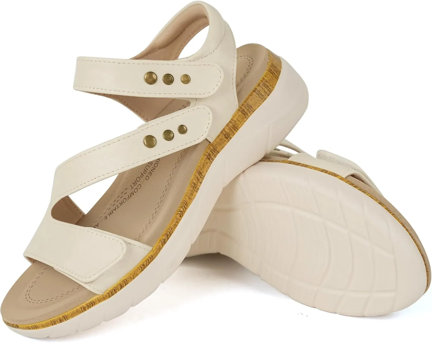 Women Comfortable Arch Support Sandals Cushioned Walking Sandals