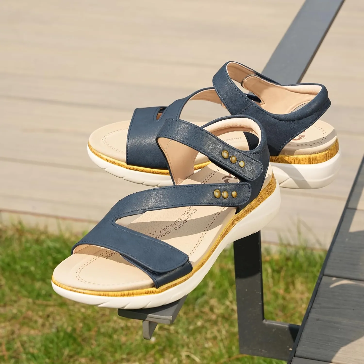 Women Comfortable Arch Support Sandals Cushioned Walking Sandals