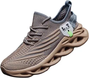 Women Running Shoes Slip On Sneakers Breathable Non-Slip Cushioned Sports Shoes for All-Day Comfort Walking Fitness Jogging with Lightweight EVA Elastic Sole