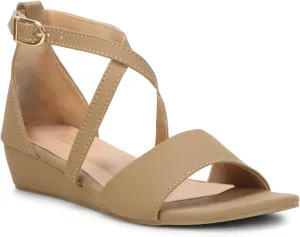 Women's Adjustable Flat Sandals with Ankle Strap | Comfortable Low Wedge Footbed for Summer, Party, Office, Casual & Formal Wear