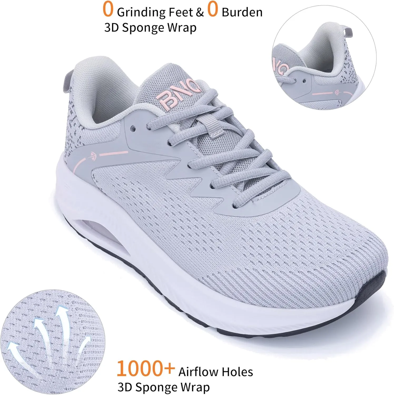 Womens Arch Support Walking Shoes Wide Toe Box Orthotic Sneakers Air Tennis Shoes for Plantar Fasciitis Pain Relief, Size 6-11