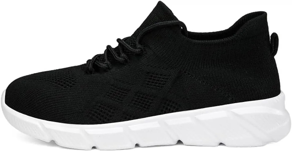 Women's Breathable Mesh Lace Up Sneakers Road Running Walking Sock Shoes