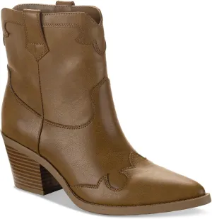 Womens Brennaa Faux Leather Pointed Toe Cowboy, Western Boots