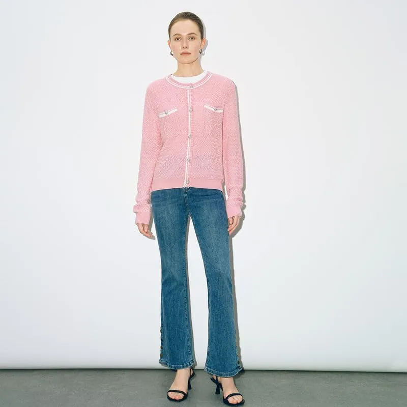 Womens Cardigan Sweaters 2025 Spring Long Sleeve Button Down Open Front Knitted Jackets