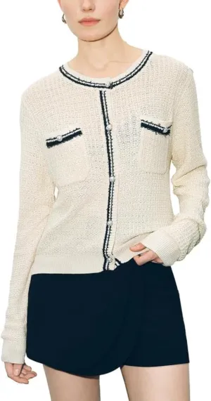 Womens Cardigan Sweaters 2025 Spring Long Sleeve Button Down Open Front Knitted Jackets