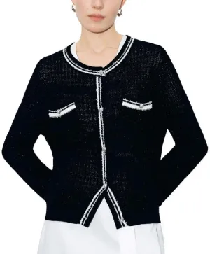 Womens Cardigan Sweaters 2025 Spring Long Sleeve Button Down Open Front Knitted Jackets