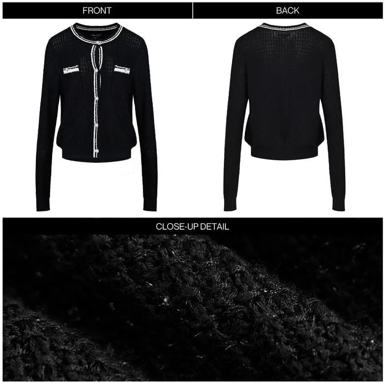 Womens Cardigan Sweaters 2025 Spring Long Sleeve Button Down Open Front Knitted Jackets