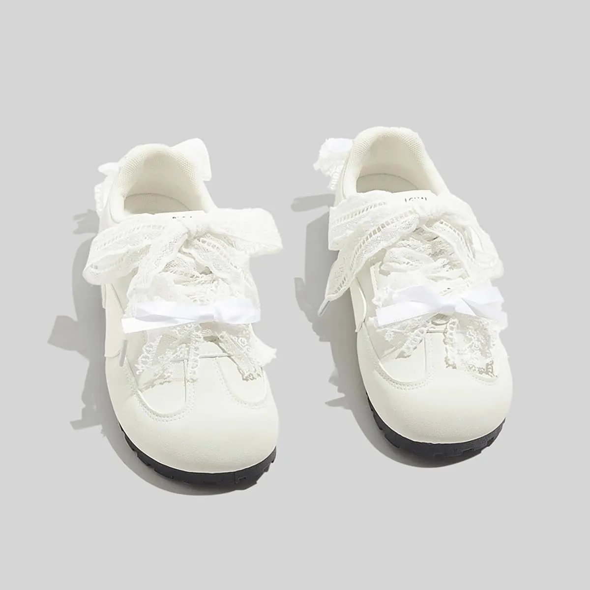 Women's Dexun Shoes Fashion Y2K Bow Decoration Cute Lightweight Shoes Casual Breathable Lace Sneakers