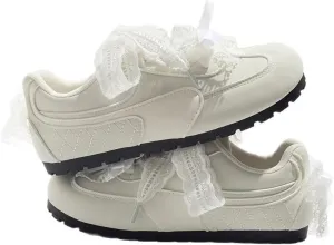 Women's Dexun Shoes Fashion Y2K Bow Decoration Cute Lightweight Shoes Casual Breathable Lace Sneakers