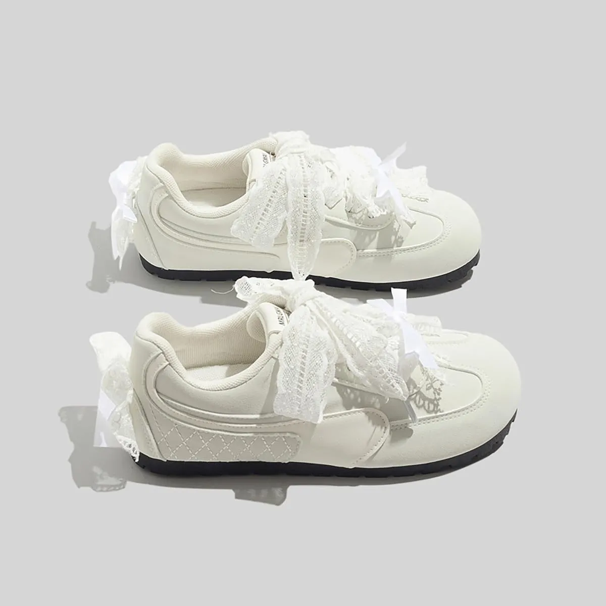 Women's Dexun Shoes Fashion Y2K Bow Decoration Cute Lightweight Shoes Casual Breathable Lace Sneakers