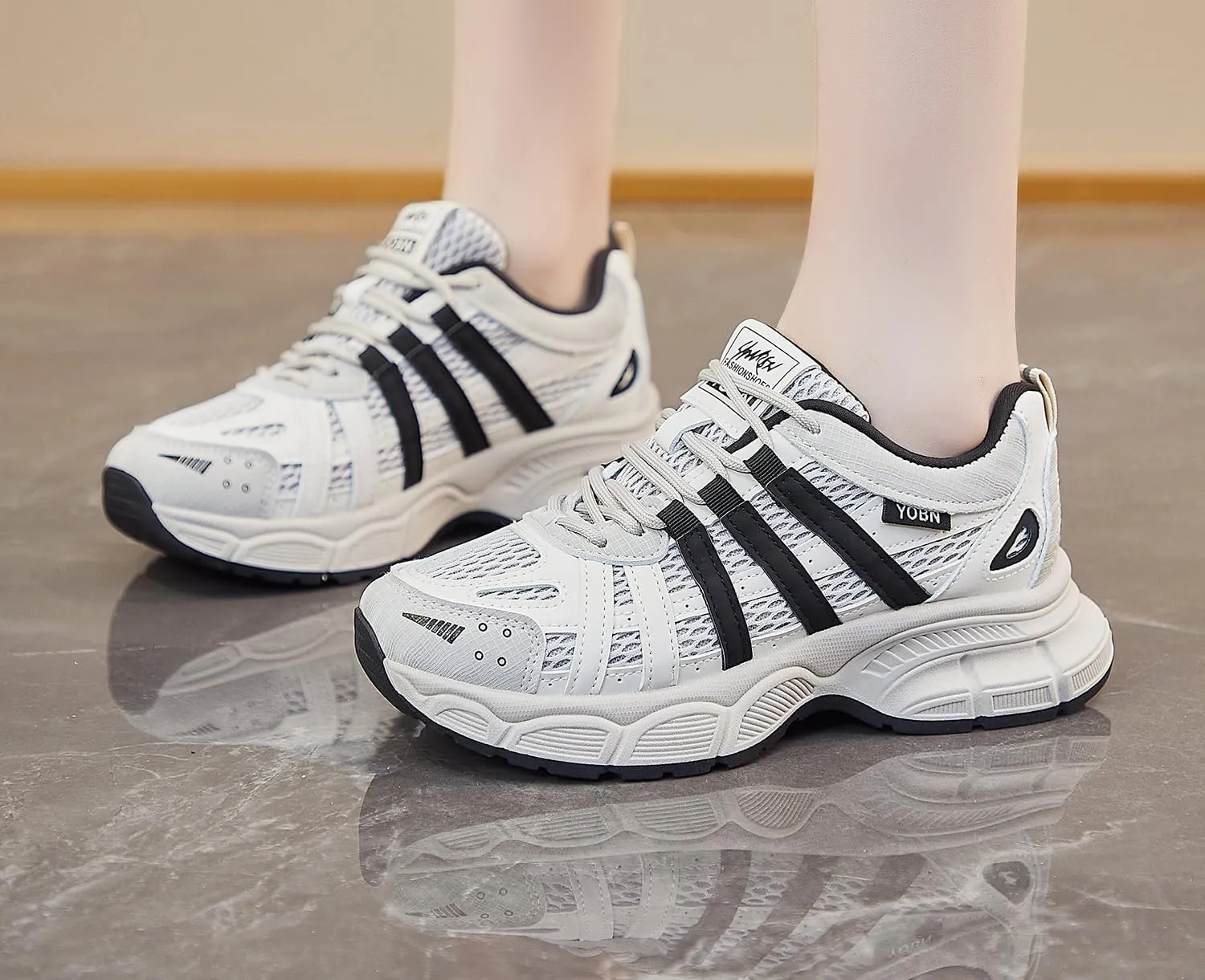 Women's Fashion Platform Sneakers Y2K Comfort Lightweight Breathable Walking Shoes Casual Sport Work Workout