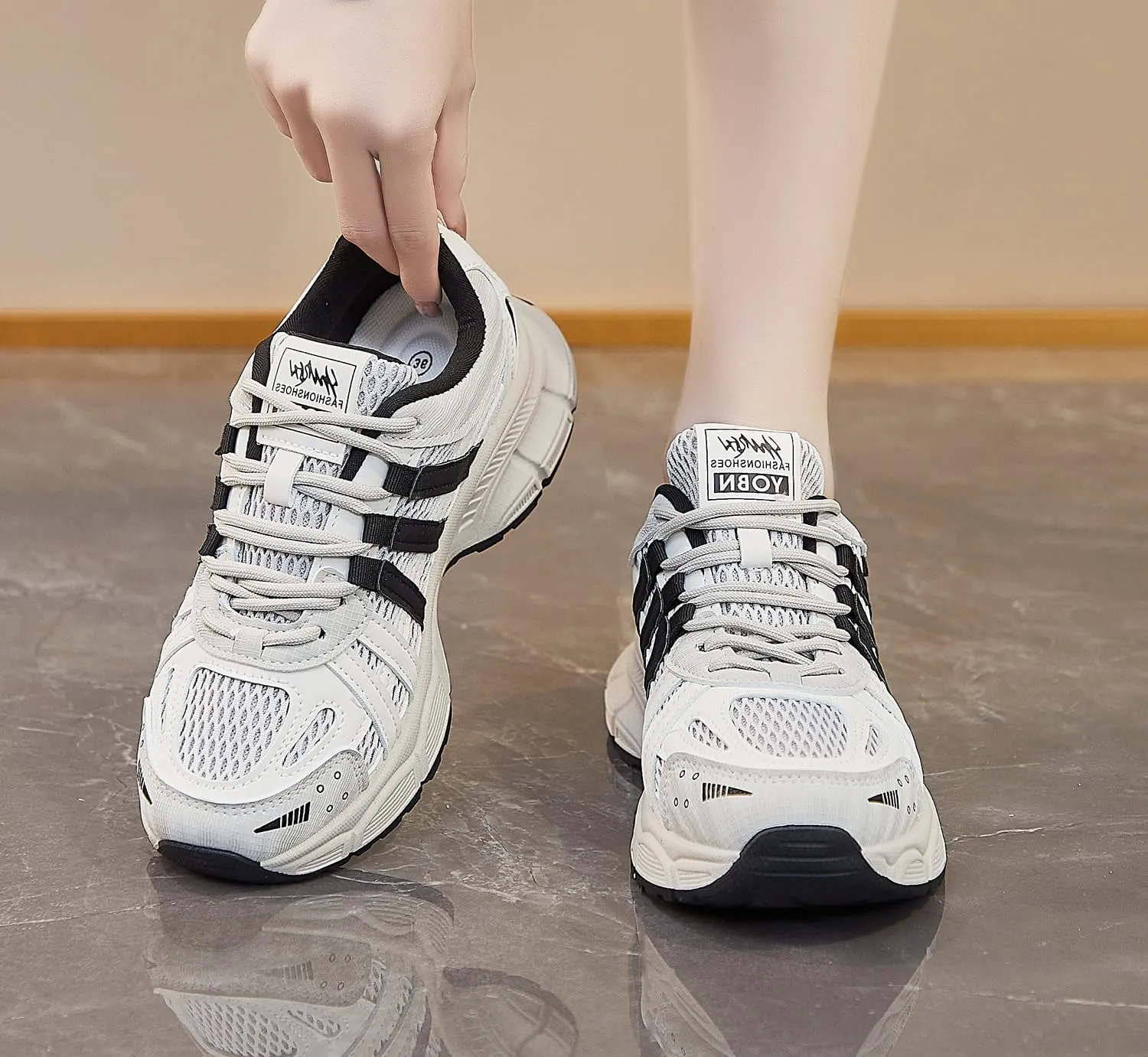 Women's Fashion Platform Sneakers Y2K Comfort Lightweight Breathable Walking Shoes Casual Sport Work Workout