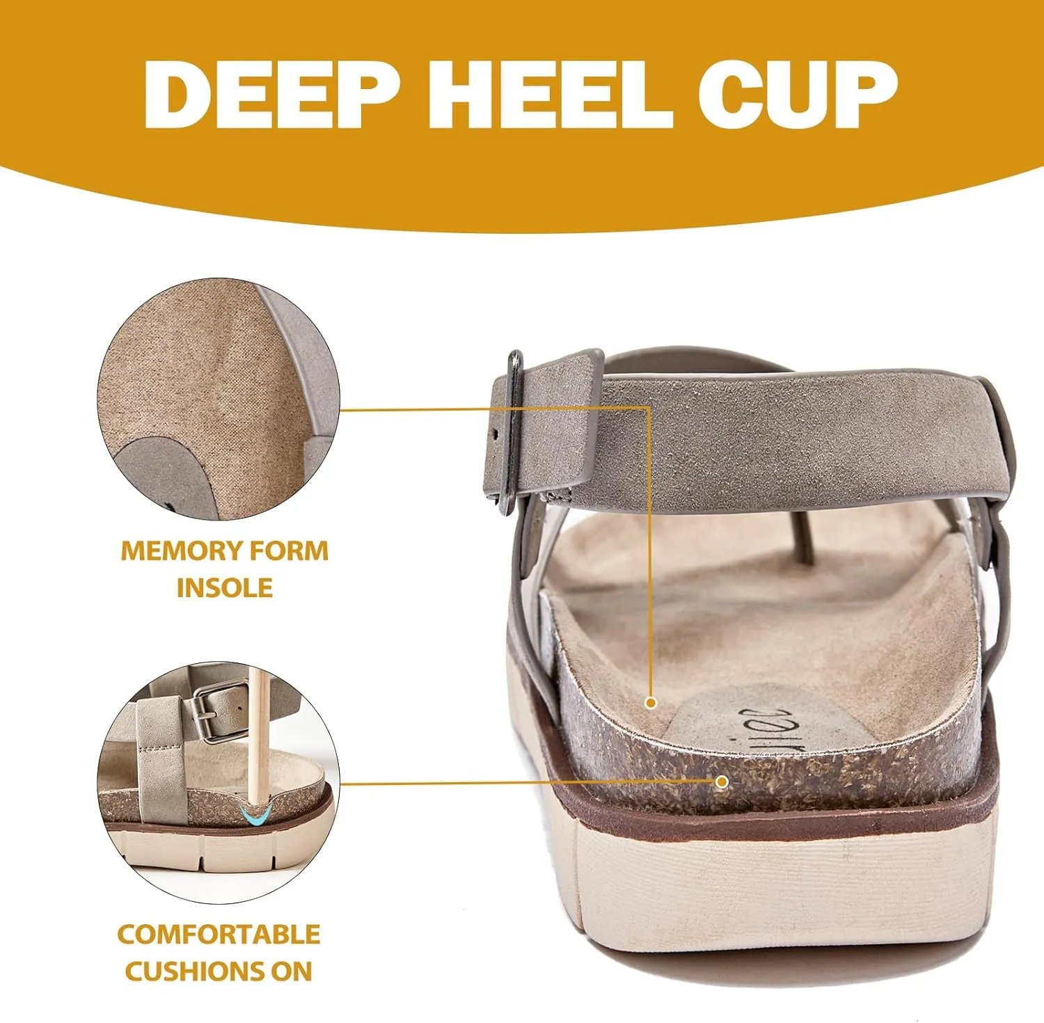 Women's Flat Slides Sandals Wide Width Platform Sandals Comfot Summer Soft Plantar Slippers Arch Support Slip on Shoes for Women.