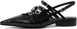 Women's Flats Ballet Ballerina Pointed Toe Slingback Flats with Strap Low Heel Fashion Buckle Dress Work Casual Shoes for Women