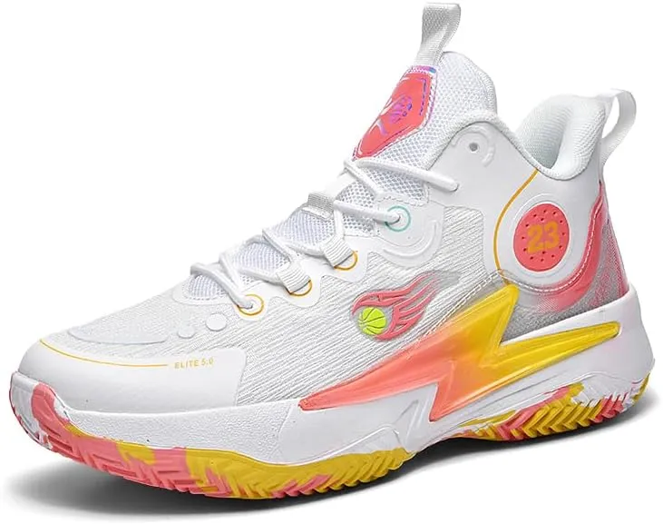 Womens Mens Basketball Shoes Breathable Non Slip Running Athletic Cushion Sports Shoes Fashion Outdoor Sneakers
