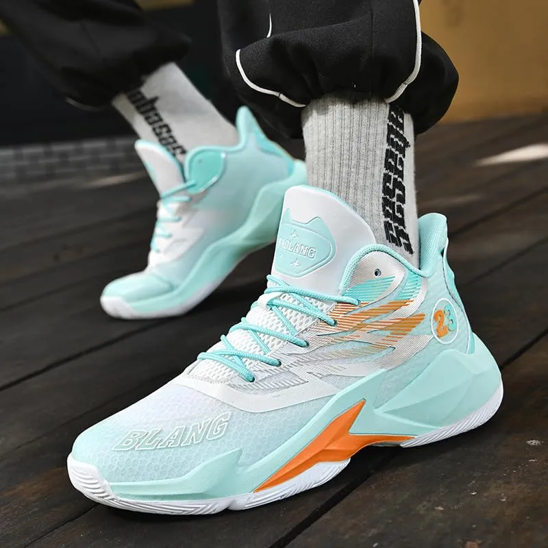 Womens Mens Basketball Shoes High Top Fashion Breathable Sneakers Lace Up Sport Volleyball Outdoor Non Slip Shoe