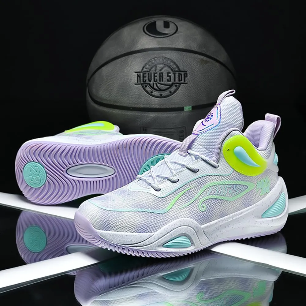 Womens Mens Basketball Shoes High Top Fashion Volleyball Sneakers Breathable Lace Up Non Slip Sport Outdoor Shoe for Unisex