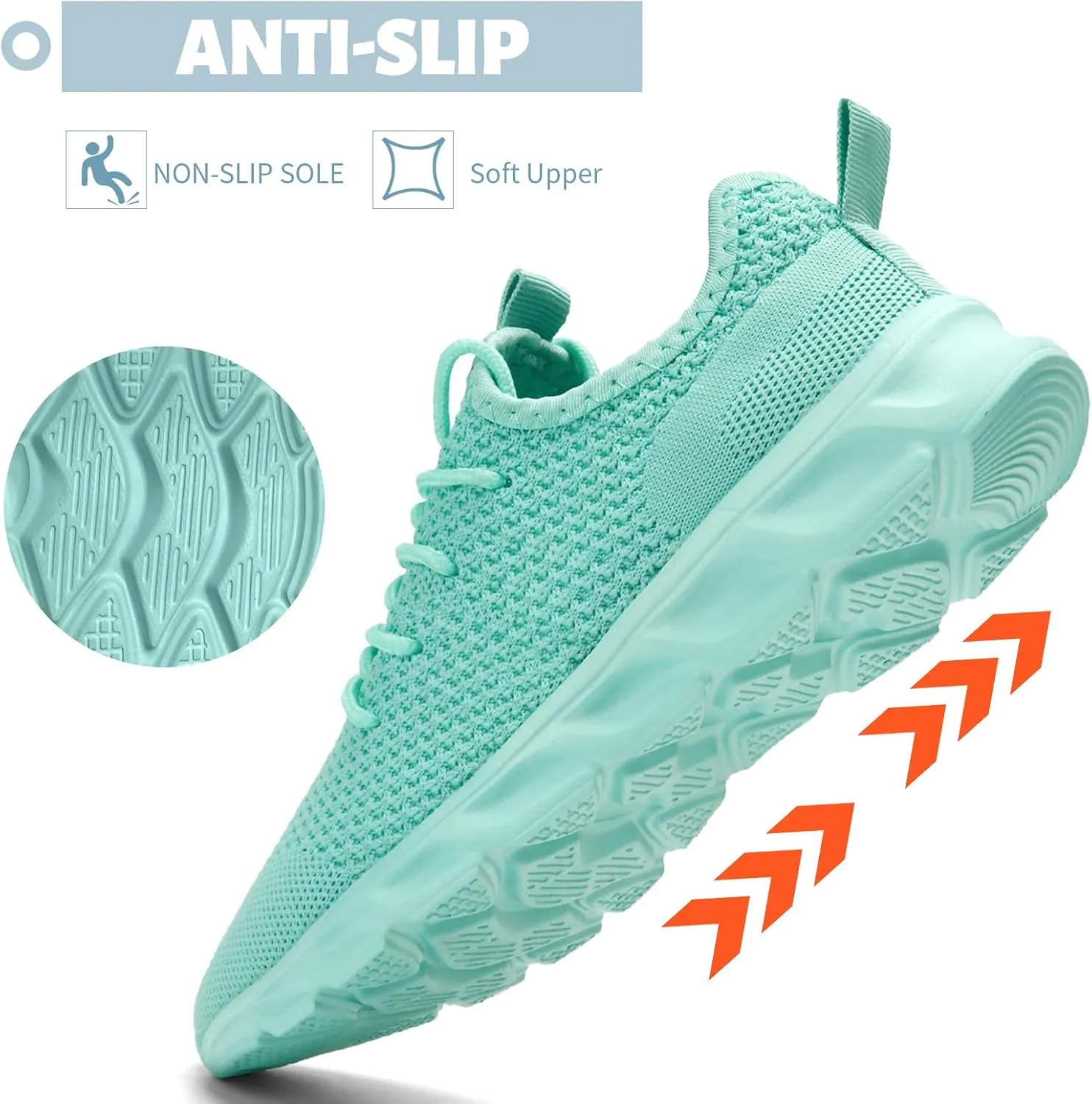 Womens Mens Running Shoes Tennis Sneakers Lightweight Gym Slip on Unisex Shoes Athletic Workout Walking Shoes