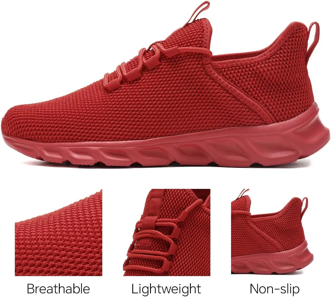 Womens Running Shoes Casual Slip on Breathable Lightweight Walking Tennis Sneakers Comfortable Fashion Athletic Sports Gym Trainers