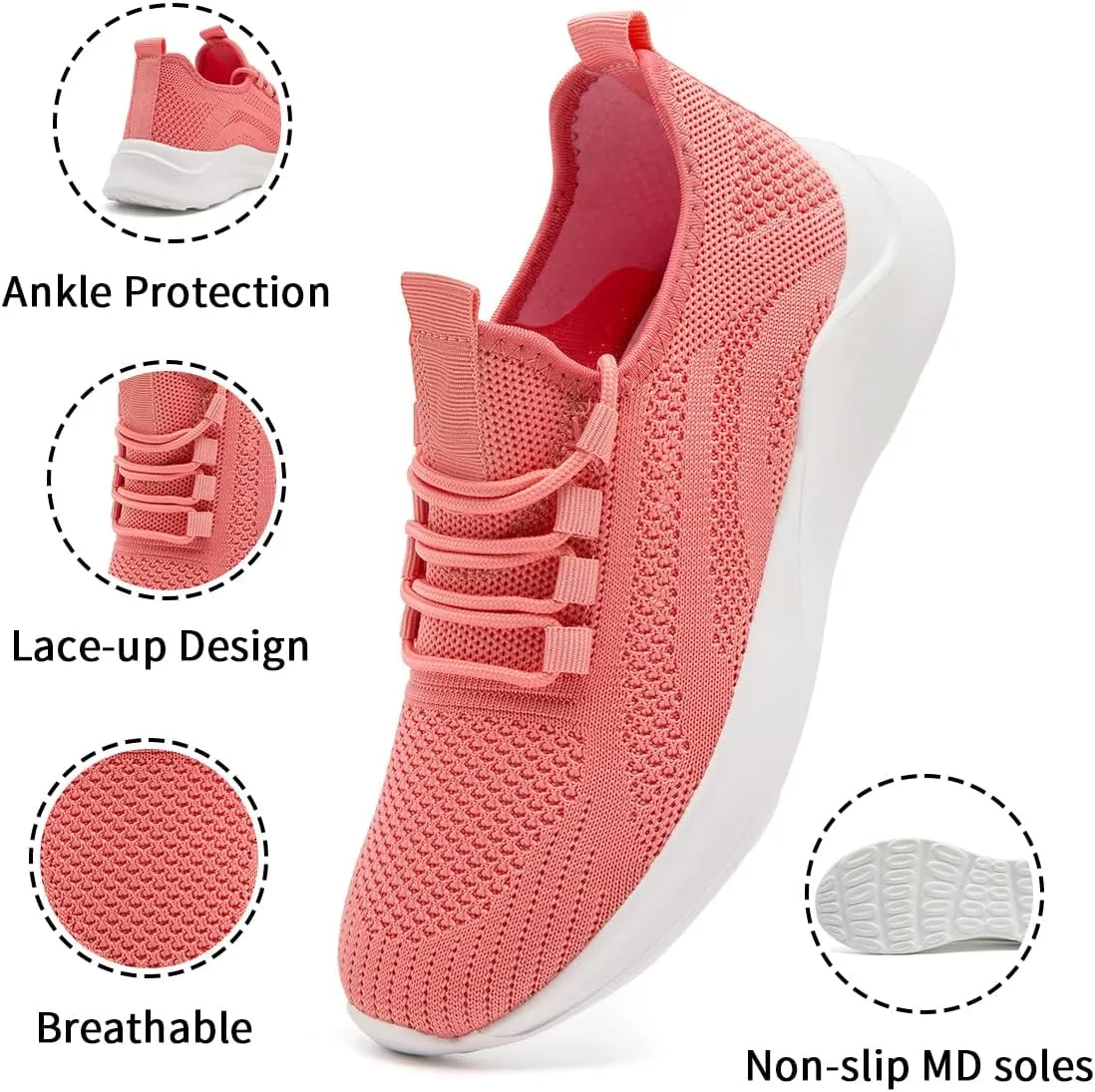 Womens Running Shoes Lightweight Comfortable Walking Fashion Gym Sneakers Non Slip Workout Tennis Shoes