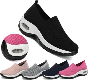 Women’S Sneakers Air Cushion Trainers,New Women's Orthopedic Platform Arch Walking Sneakers,Air Cushion Slip-On Walking Orthotic Shoes for Women.Athletic Shoes Running Jogging Shoes