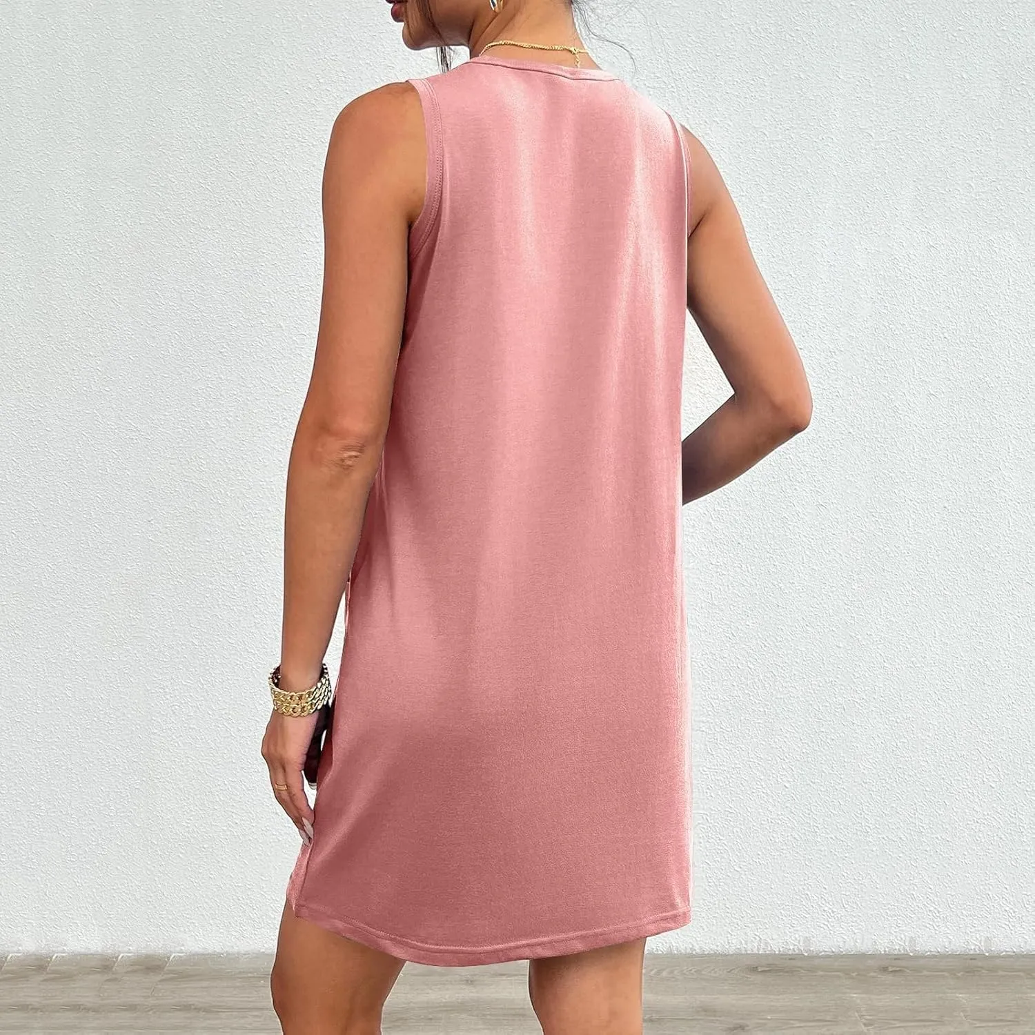 Womens Sport Sun Dresses 2025 Summer Solid Color Date Night Tank Vacation Casual Beach Mini Flattering Trendy Spring