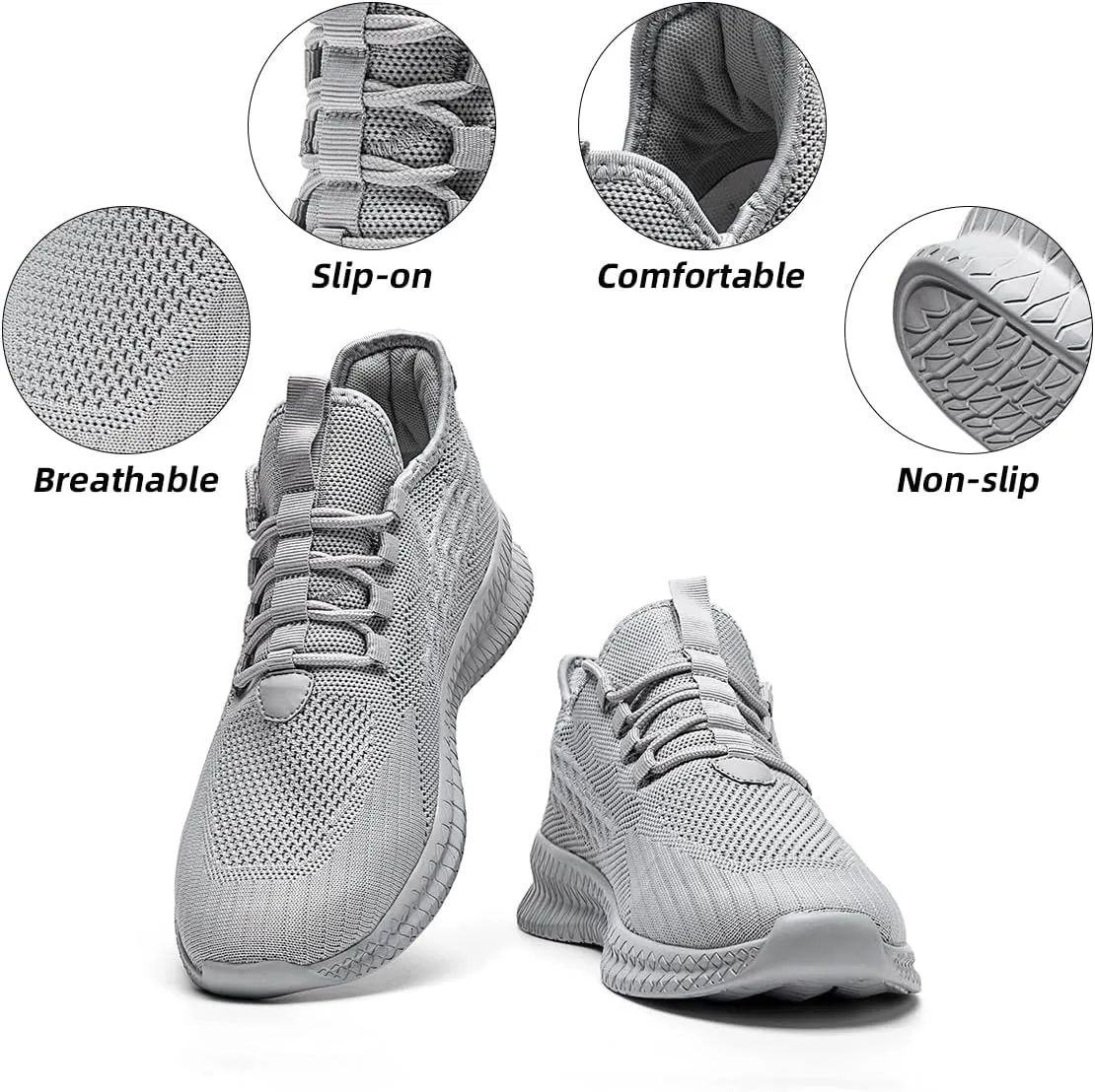 Womens Walking Shoes Lightweight Running Sneakers Comfortable Casual Breathable Mesh Work Gym Workout Sports