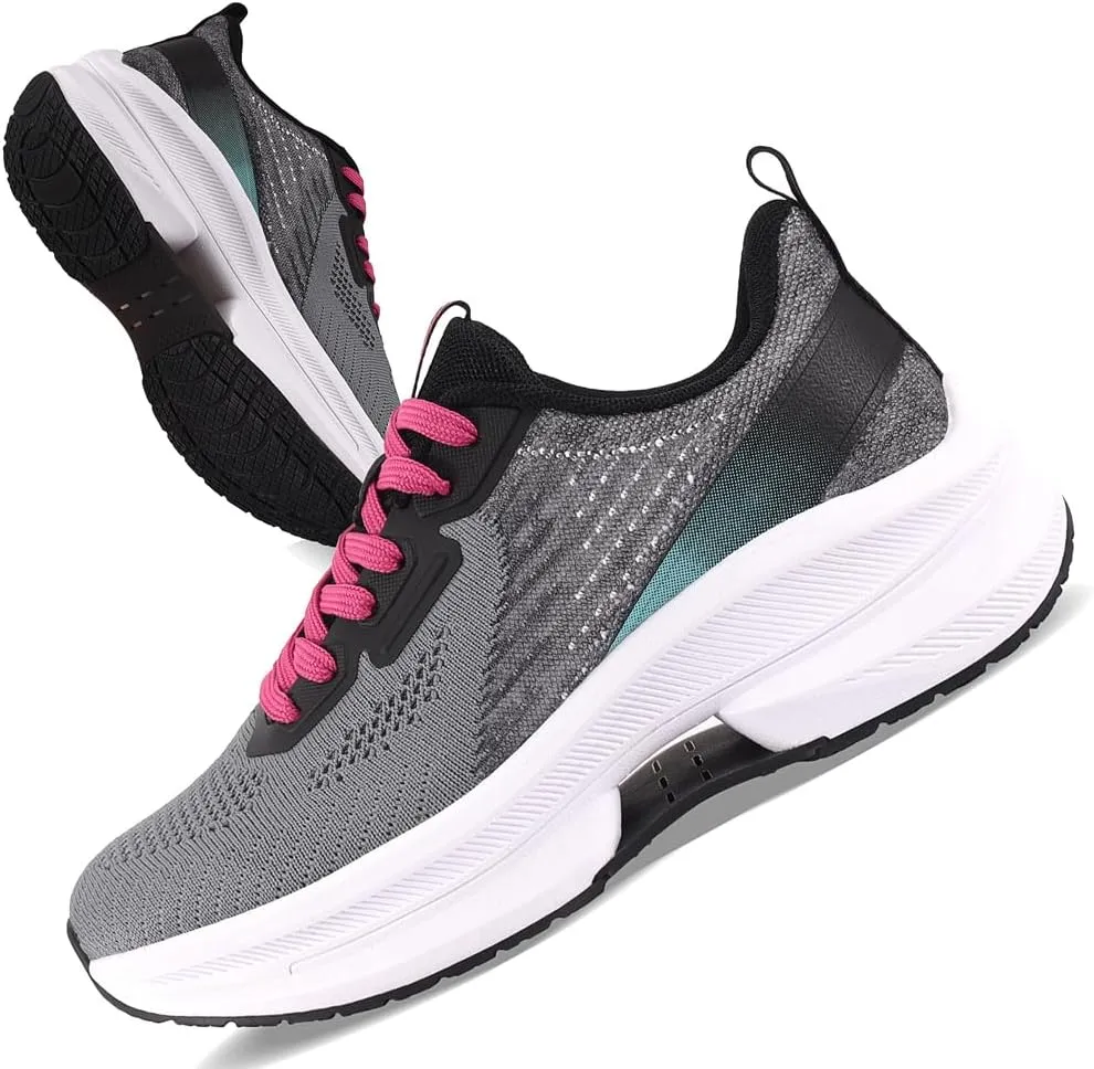 WONESION Women's Non Slip Walking Running Shoes Lightweight Athletic Tennis Sport Fashion Sneakers for Gym Work Nursing